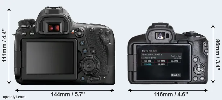 Comparison 6D Mark II or R50 rear