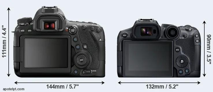 Comparison 6D Mark II or R7 rear