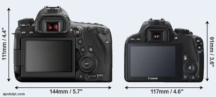 Comparison 6D Mark II or SL1 rear