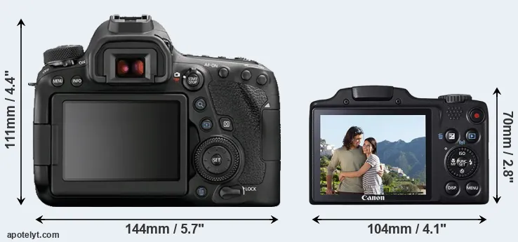 Comparison 6D Mark II or SX510 rear