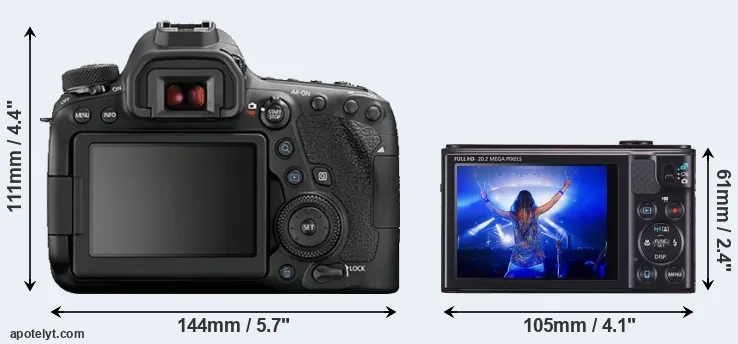 Comparison 6D Mark II or SX610 rear