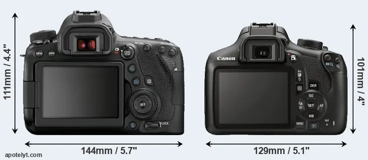 Comparison 6D Mark II or T6 rear