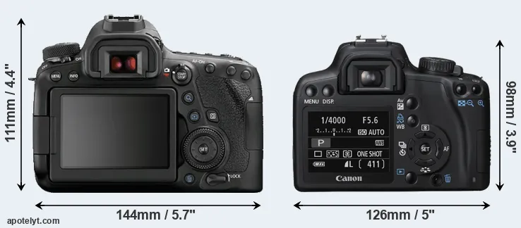Comparison 6D Mark II or XS rear