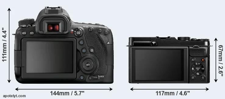Comparison 6D Mark II or X-A1 rear