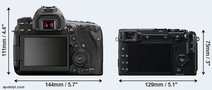 Comparison 6D Mark II or X-E2 rear