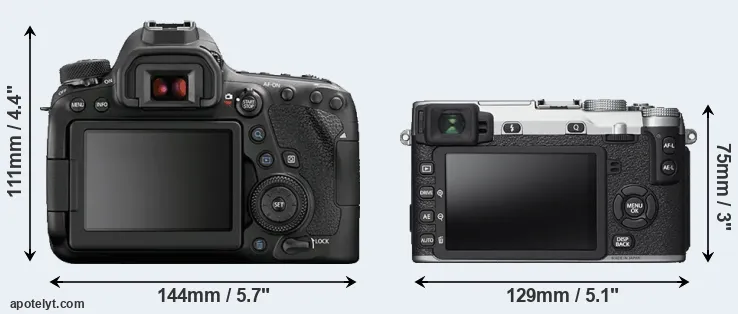 Comparison 6D Mark II or X-E2S rear