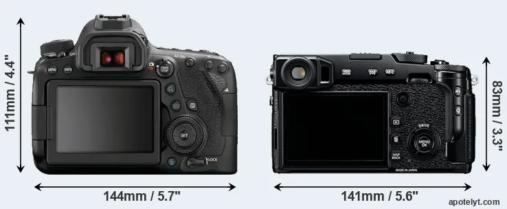 Comparison 6D Mark II or X-Pro2 rear