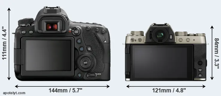 Comparison 6D Mark II or X-T200 rear