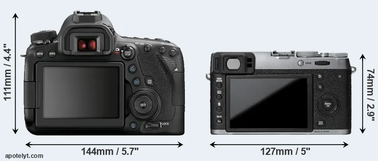 Comparison 6D Mark II or X100T rear