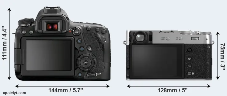 Comparison 6D Mark II or X100VI rear