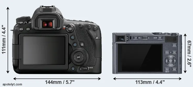 Comparison 6D Mark II or C-LUX rear