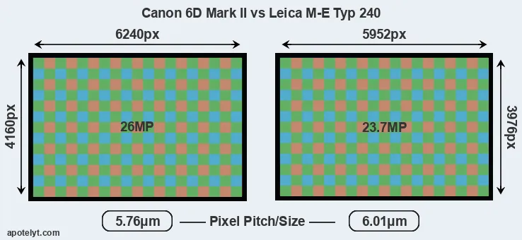 6D Mark II versus M-E Typ 240 MP