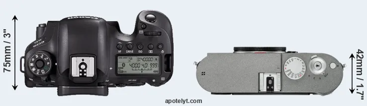Compare 6D Mark II versus M-E Typ 240 top