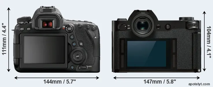 Comparison 6D Mark II or Leica SL rear