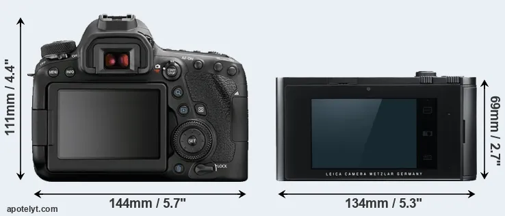 Comparison 6D Mark II or T Typ 701 rear