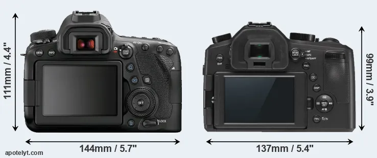 Comparison 6D Mark II or V-LUX Typ 114 rear