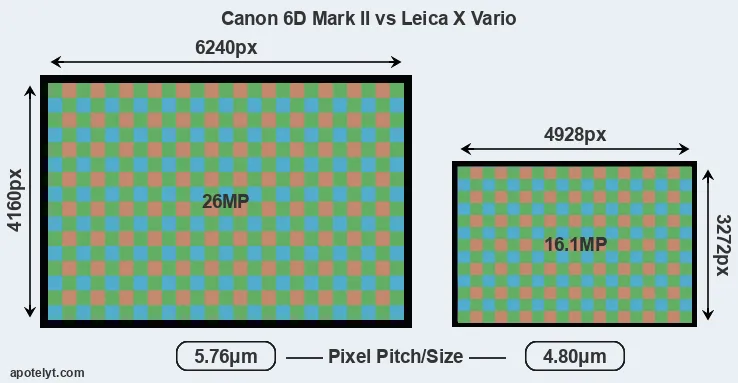 6D Mark II versus X Vario MP