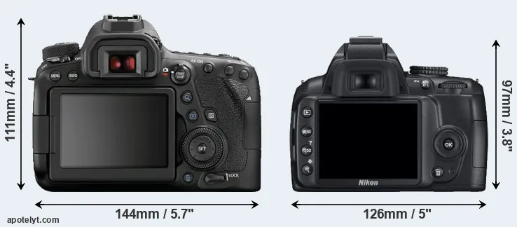 Comparison 6D Mark II or D3000 rear