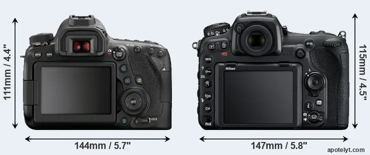 Comparison 6D Mark II or D500 rear