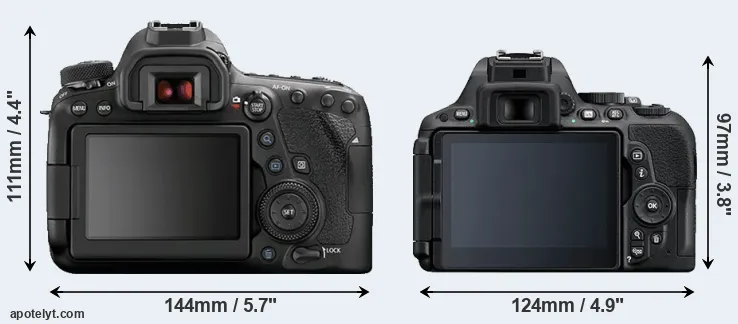 Comparison 6D Mark II or D5500 rear