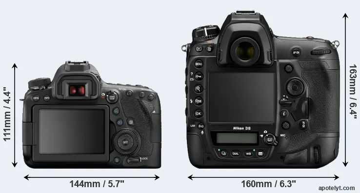Comparison 6D Mark II or D6 rear