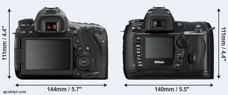 Comparison 6D Mark II or D70s rear