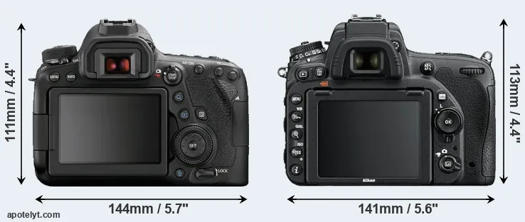 Comparison 6D Mark II or D750 rear