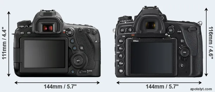 Comparison 6D Mark II or D780 rear