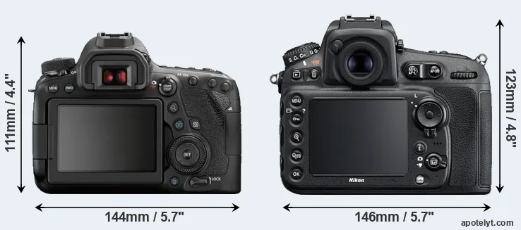 Comparison 6D Mark II or D810 rear