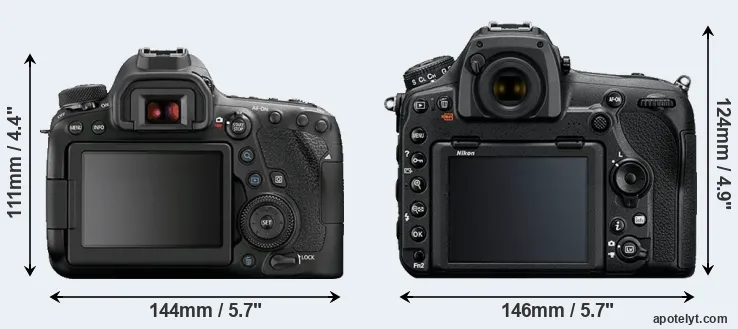 Comparison 6D Mark II or D850 rear