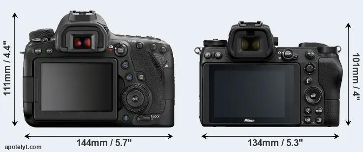 Comparison 6D Mark II or Z6 rear