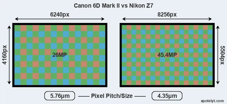 6D Mark II versus Z7 MP
