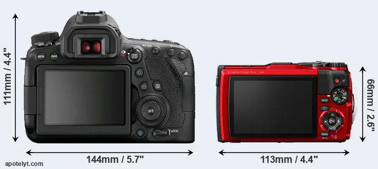Comparison 6D Mark II or TG-6 rear