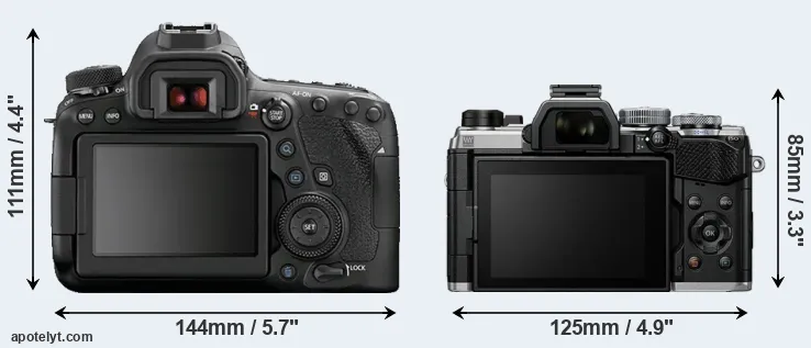 Comparison 6D Mark II or OM-5 rear