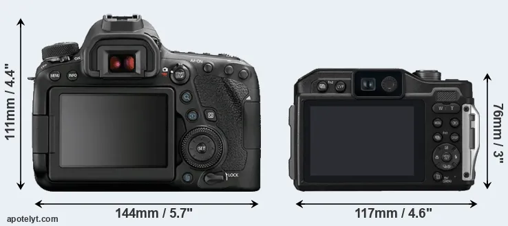 Comparison 6D Mark II or FT7 rear