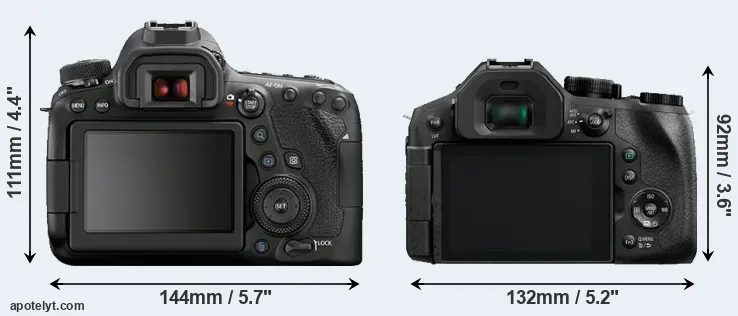 Comparison 6D Mark II or FZ330 rear
