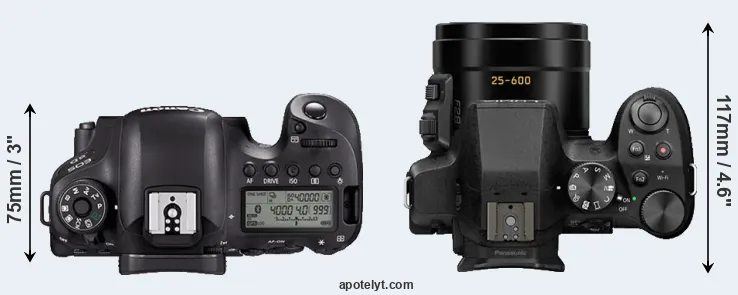 Compare 6D Mark II versus FZ330 top