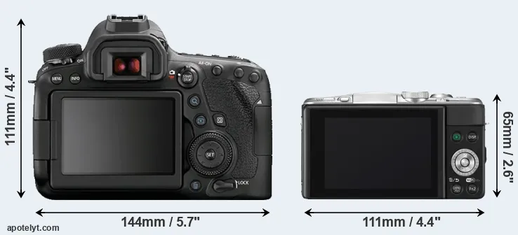 Comparison 6D Mark II or GF6 rear