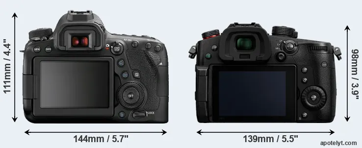 Comparison 6D Mark II or GH5 II rear