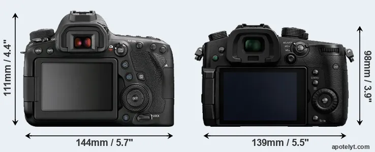 Comparison 6D Mark II or GH5 rear