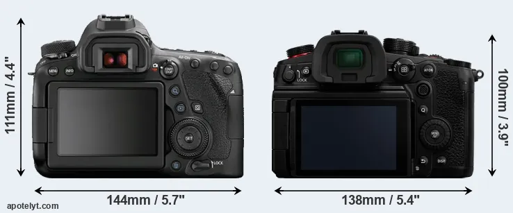 Comparison 6D Mark II or GH6 rear