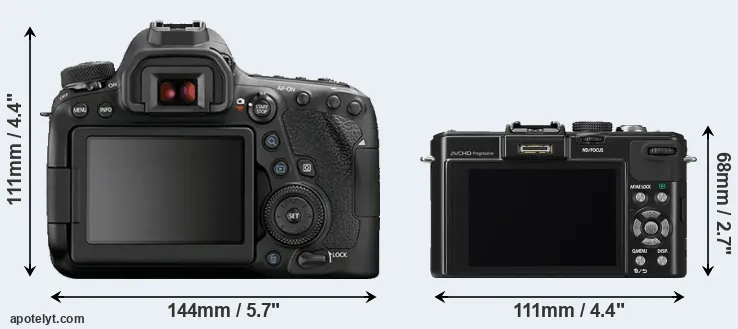 Comparison 6D Mark II or LX7 rear