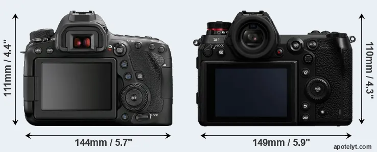 Comparison 6D Mark II or S1 rear