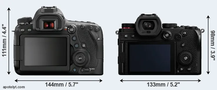 Comparison 6D Mark II or S5 rear