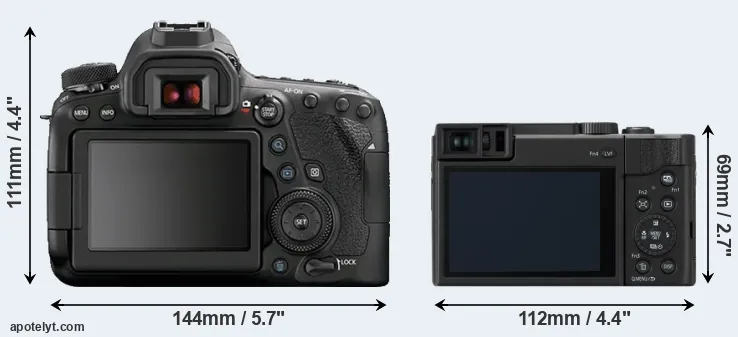 Comparison 6D Mark II or TZ95 rear