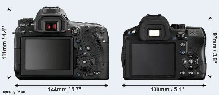 Comparison 6D Mark II or K-30 rear