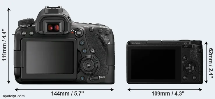 Comparison 6D Mark II or GR III rear