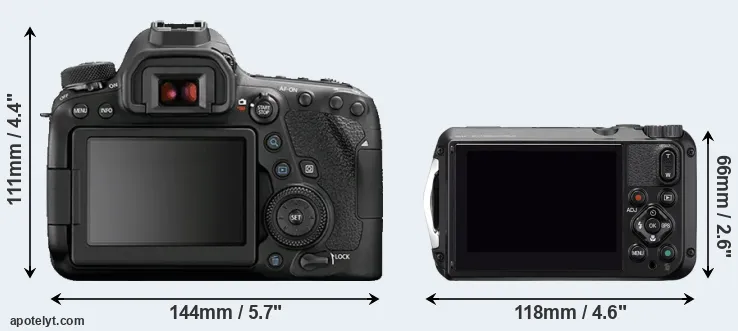 Comparison 6D Mark II or WG-6 rear
