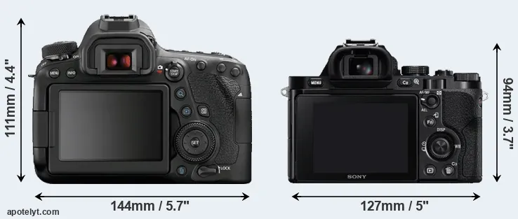 Comparison 6D Mark II or A7 rear