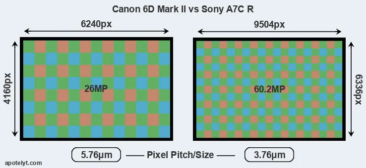6D Mark II versus A7C R MP